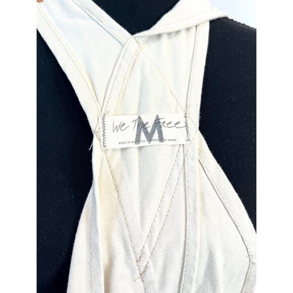 We the Free Ziggy Harmony Overalls in Off White Medium Denim Printed Pockets - Picture 7 of 7